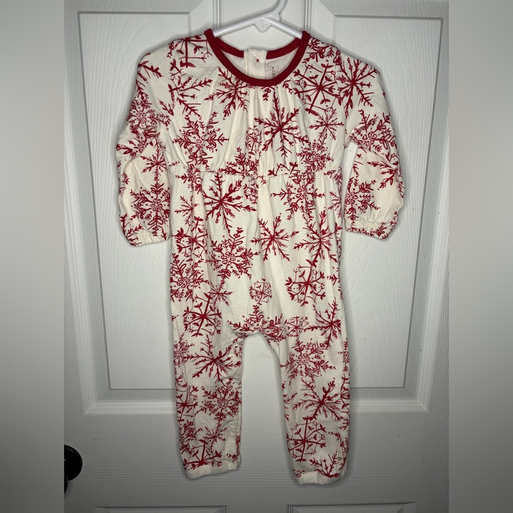 Burt's Bees Baby 1 Piece Snowflake Design size 12 months